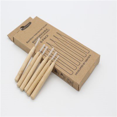 Ekolojik Zanmitay òganik Banbou Interdental Bwòs